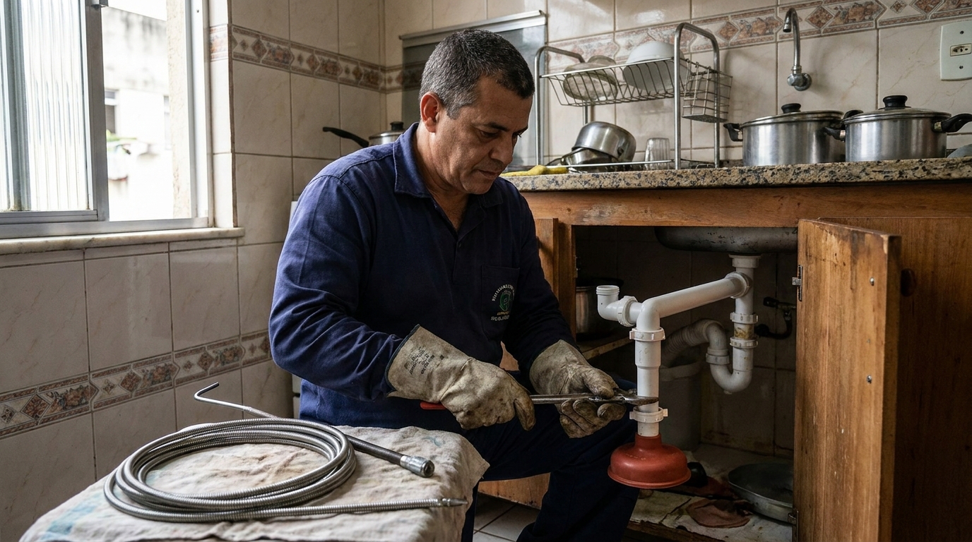 Desobstrução de Sifão em Londrina‑PR